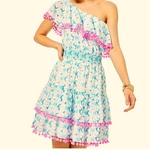 Lilly Pulitzer Addilyn Dress NWT One Shoulder XL